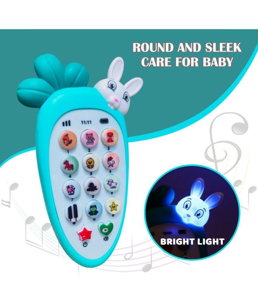     			TOY DEKHO Carrot Tunes MELODY PHONE for kids Musical Mobile Phone For Kids with Animal Sound,Dialer Sound,Ringtones,Lights, Baterry operated,Best Birthday Gift For 3+ Years.