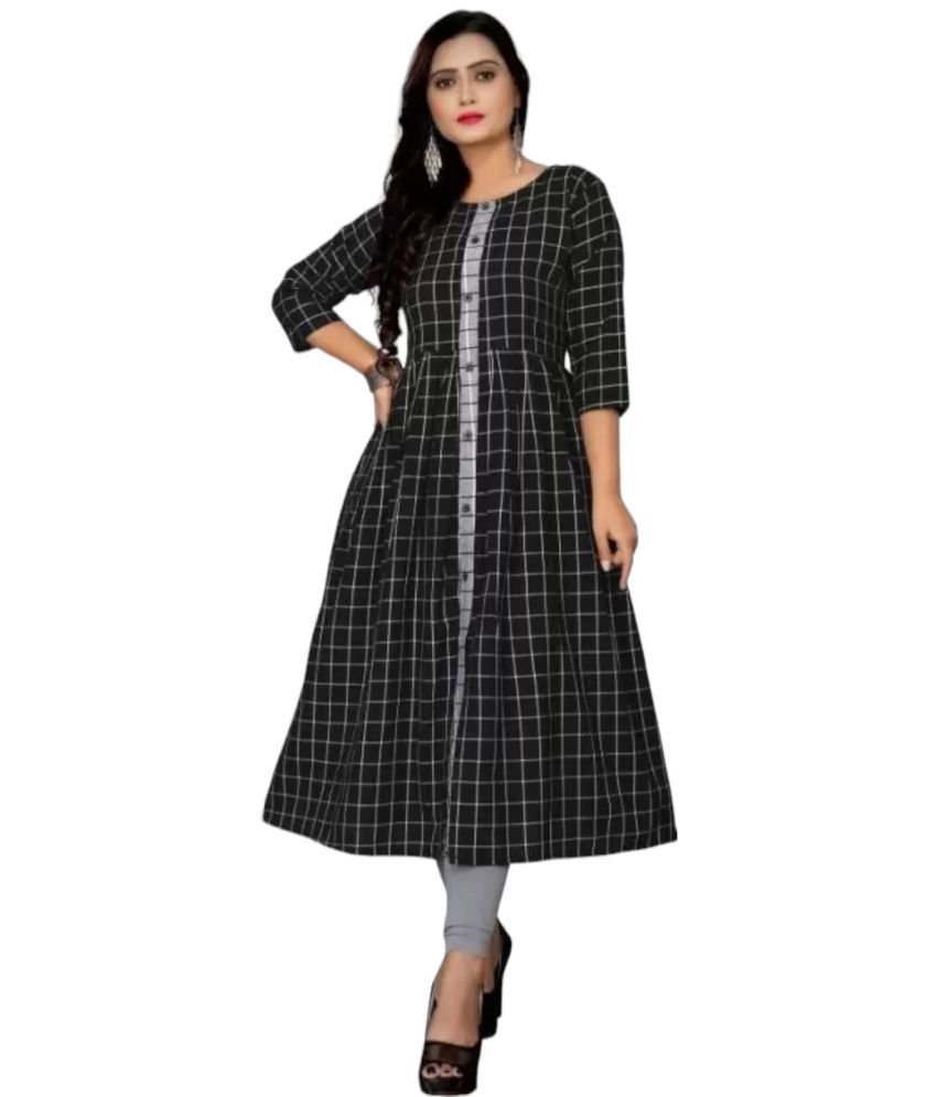     			VINHSCAPE Cotton Blend Striped Anarkali Women's Kurti - Multicolor2 ( Pack of 1 )