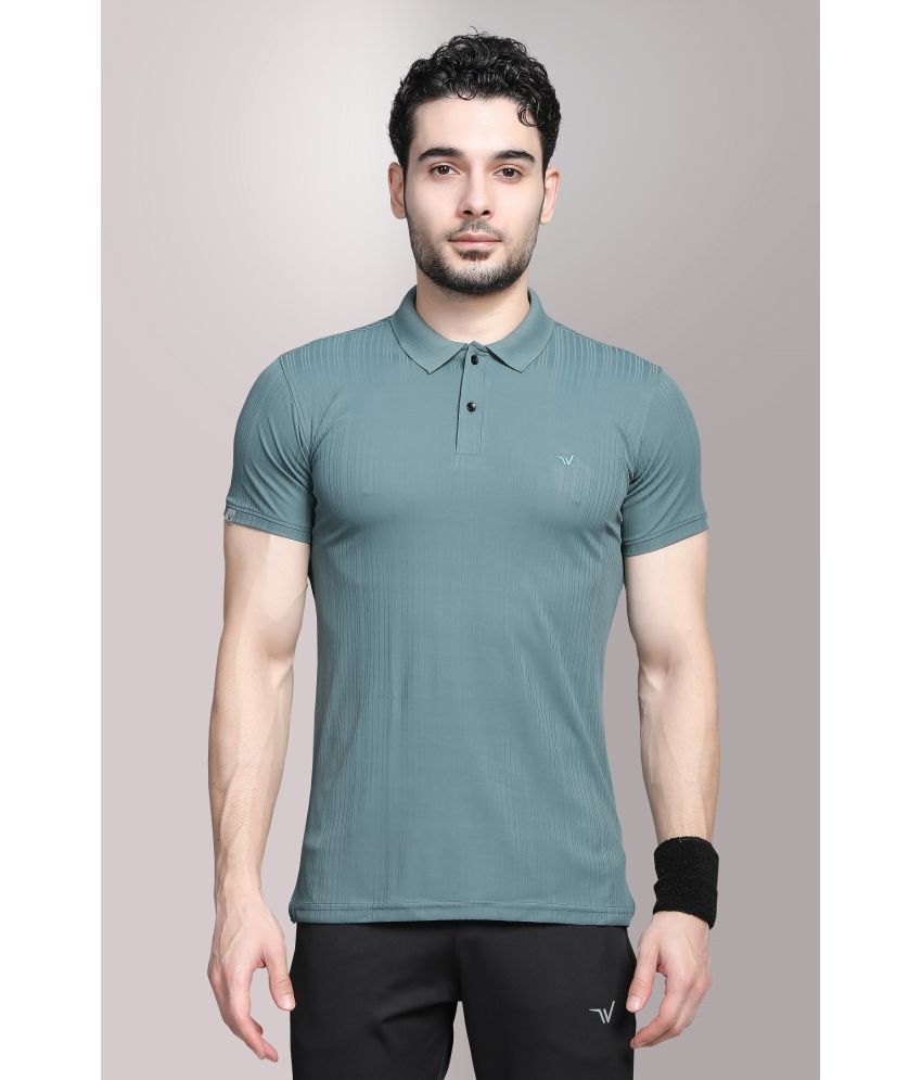     			WEWOK Polyester Regular Fit Solid Half Sleeves Men's Polo T Shirt - Green ( Pack of 1 )