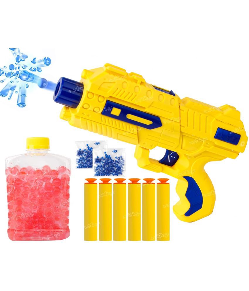     			Zest 4 Toyz Toy Gun For Kids 2 in 1 Shooting Game Gun Toy With 6 Soft Darts Shooter & 2 pack Jelly Balls Shots Toys For Boys Girls 3+ Years (Yellow)