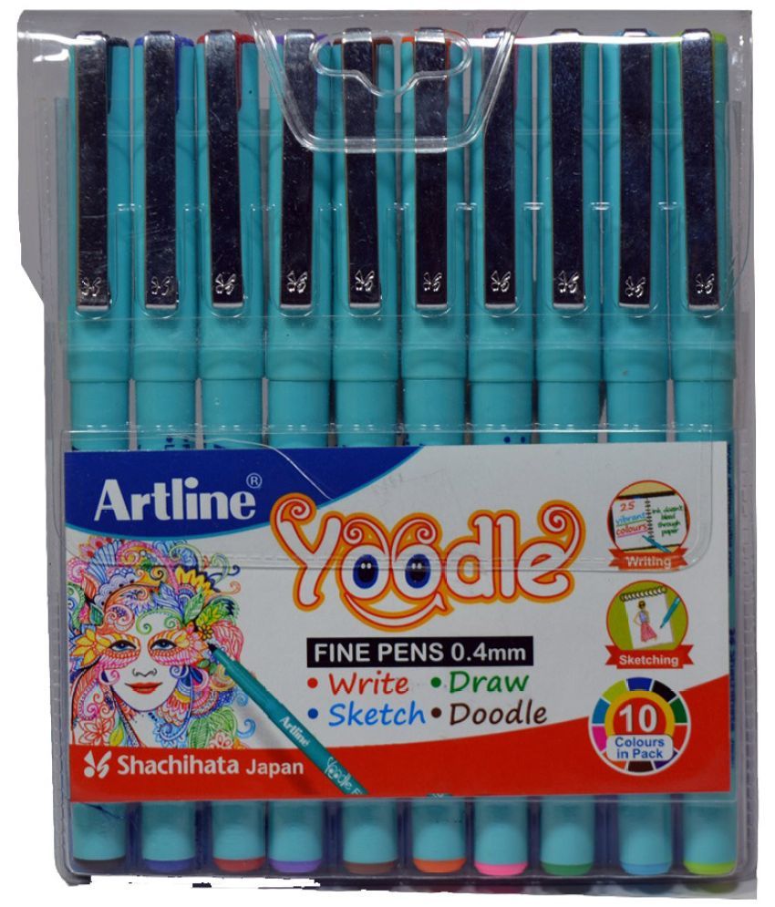     			ARTLINE YOODLE FINE PEN 0.4 MM SET OF 10 ASSORTED