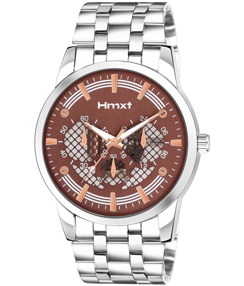     			HMXT Silver Stainless Steel Analog Men's Watch