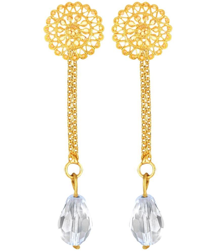     			Vighnaharta Golden Drop Earrings ( Pack of 1 )