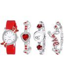 REESKY Red Metal Analog Womens Watch