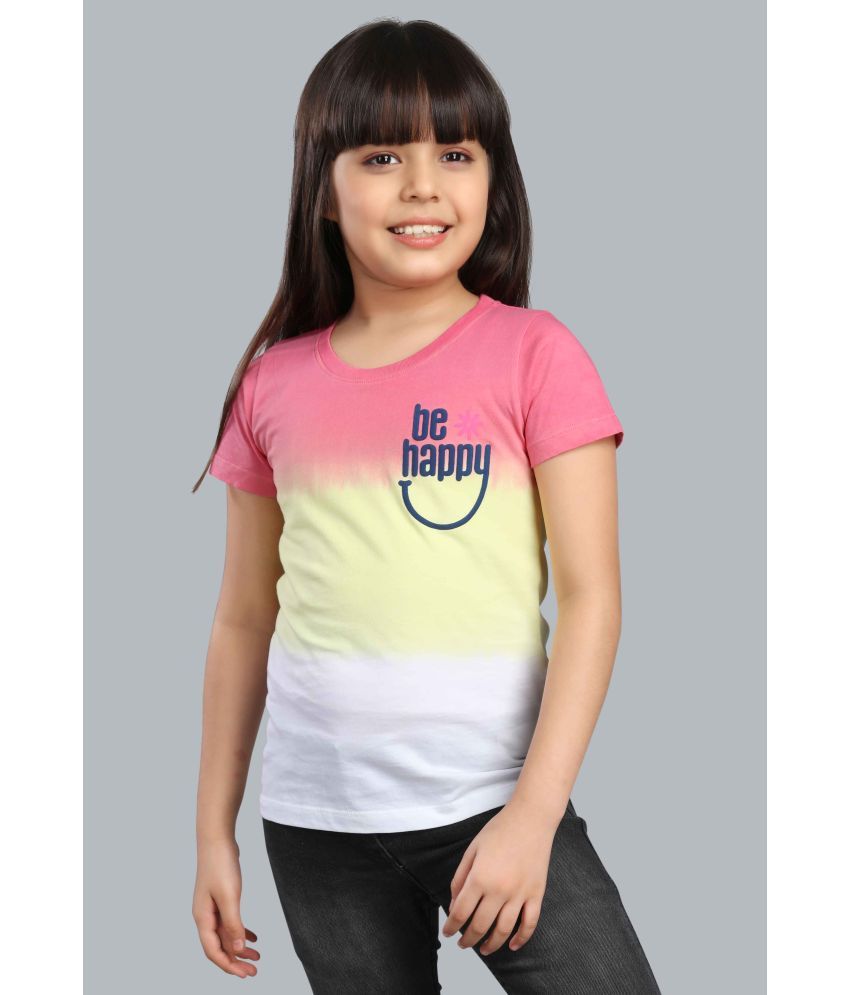     			3PIN Yellow 100% Cotton Girls T-Shirt ( Pack of 1 )