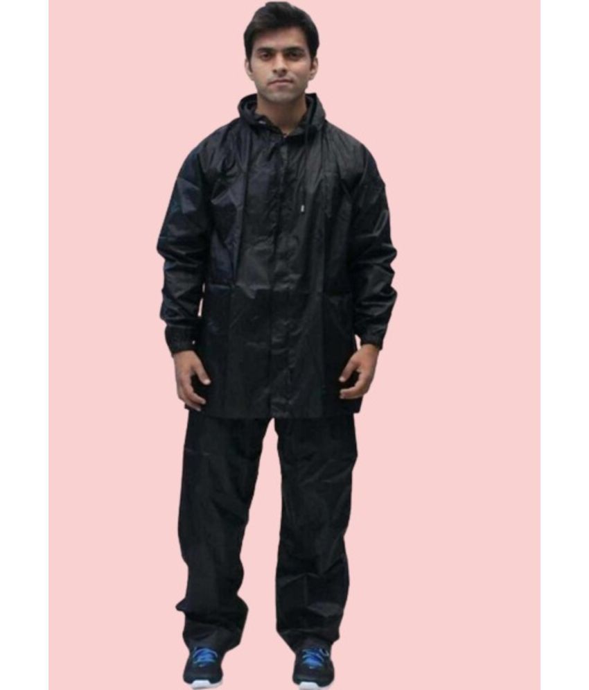     			AKTIF Black Polyester Men's Rain Suit ( Pack of 1 )