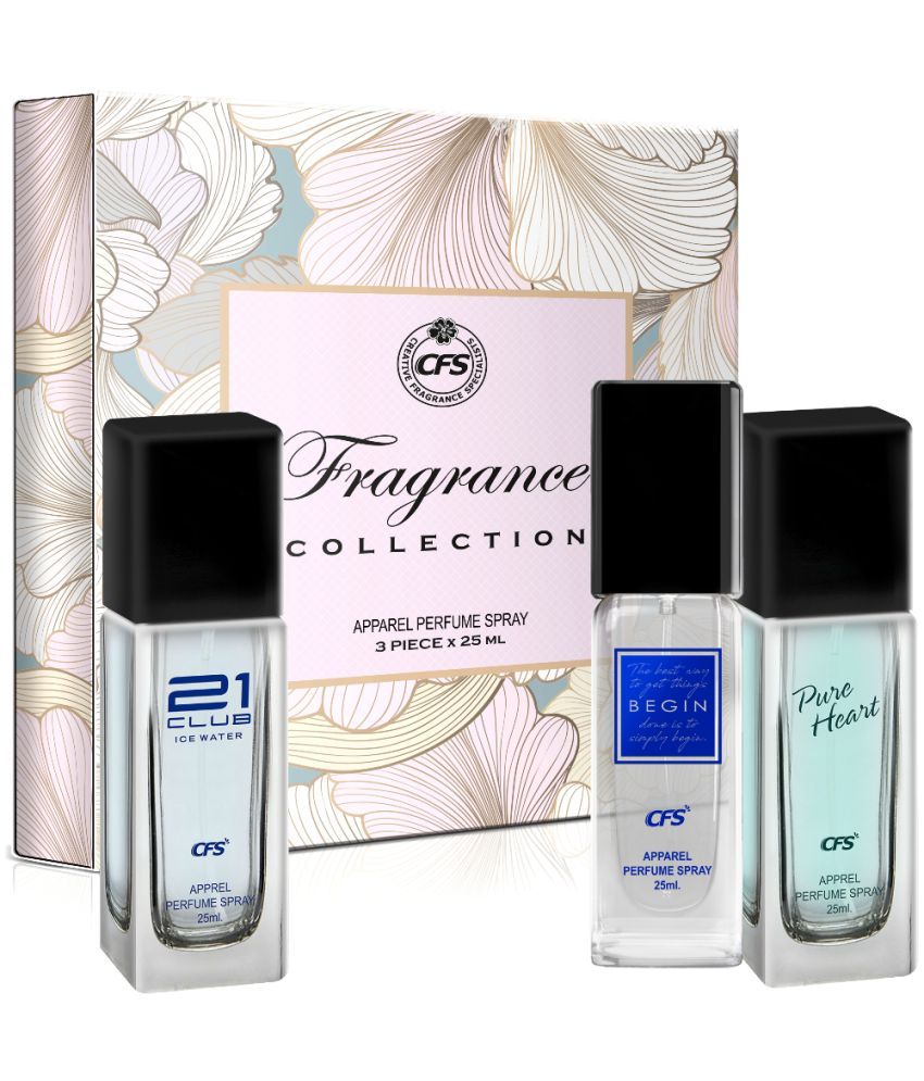     			CFS Fragrance Collection Unisex Perfume Gift Set Ice Water, Begin Blue, Pure Heart Blue 25ml Each