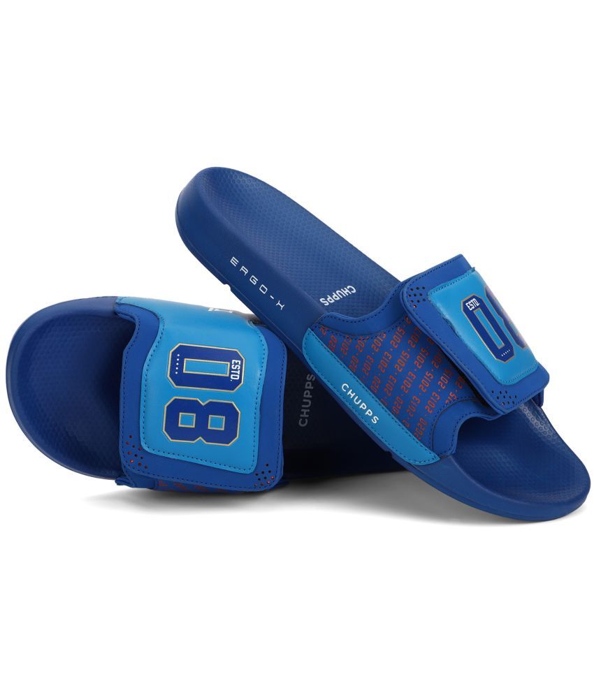     			CHUPPS Blue Men's Slide Flip Flop