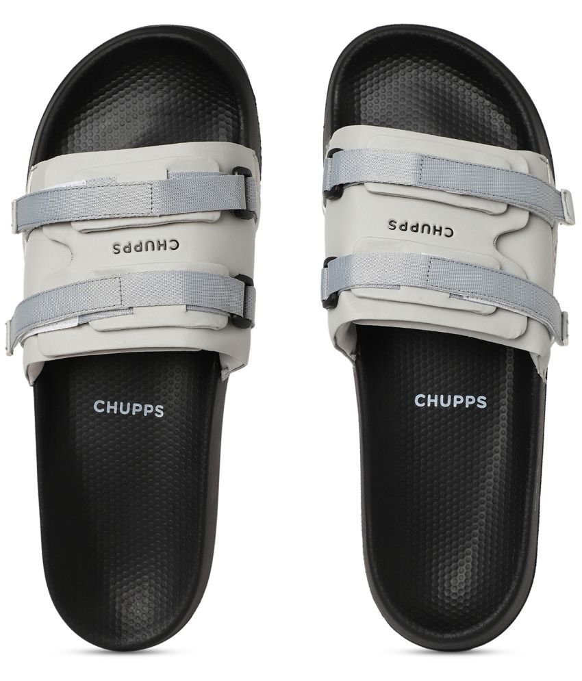     			CHUPPS Dark Grey Men's Slide Flip Flop