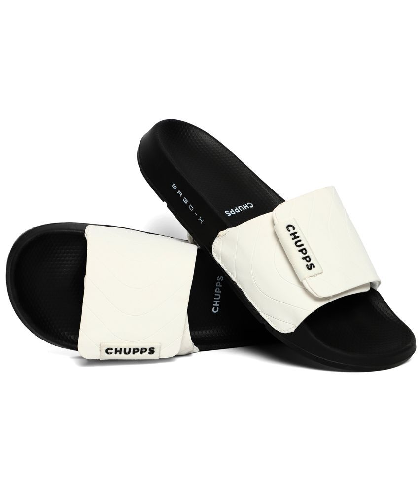     			CHUPPS White Men's Slide Flip Flop