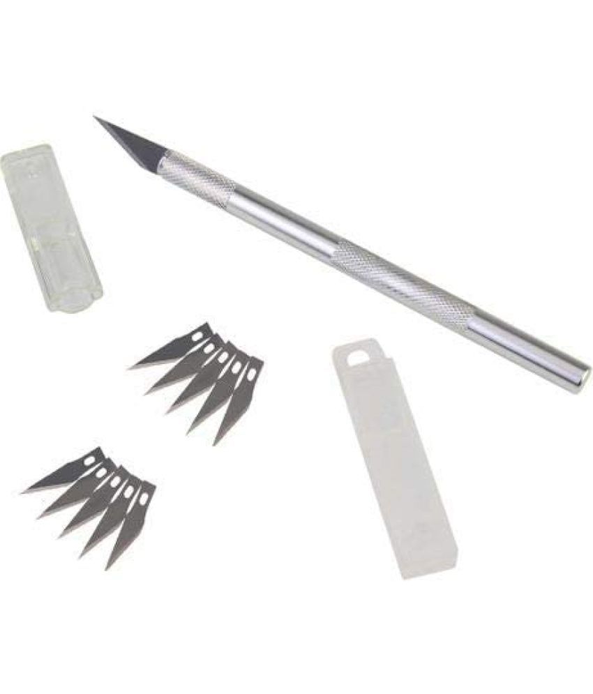     			ECLET Detail Pen Knife With 5 Interchangeable Sharp Blades For Carving/Mat Cutting &Paper Cutting (code 3