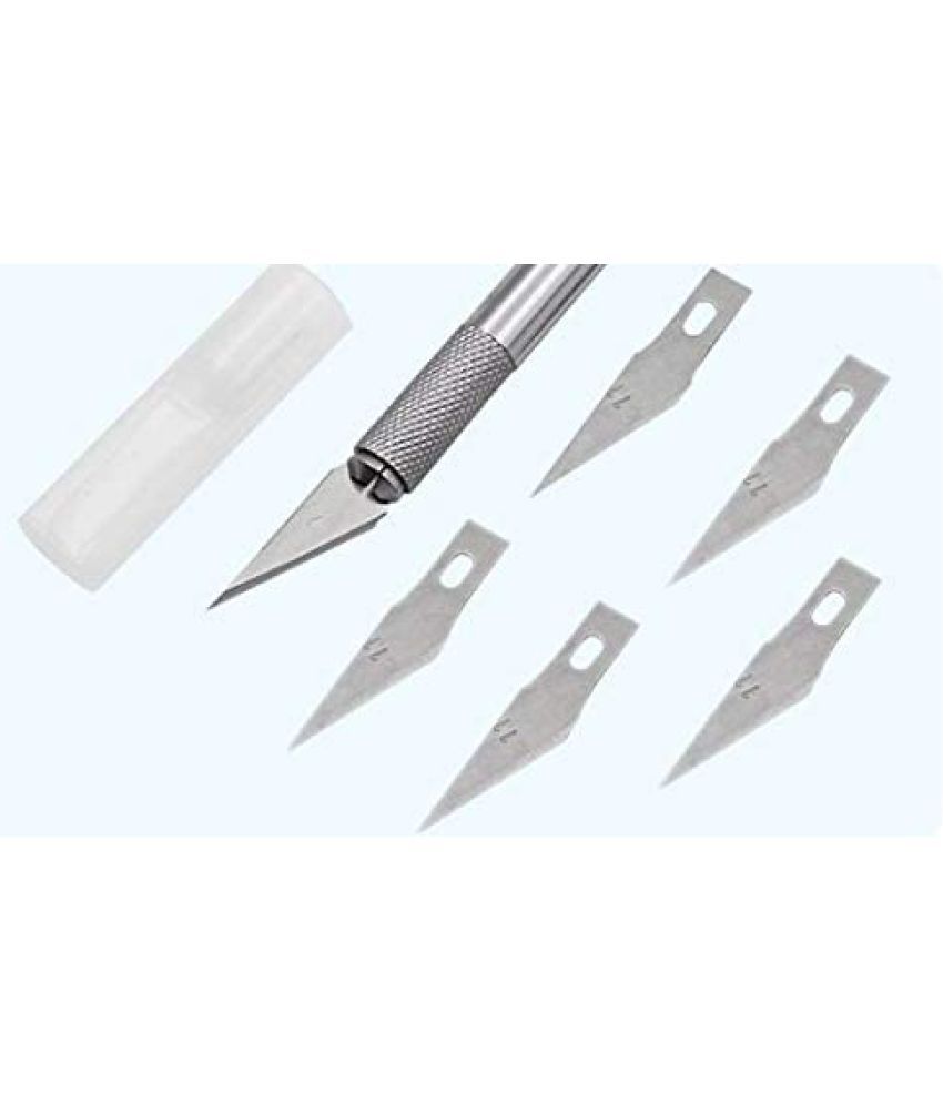     			ECLET Detail Pen Knife with 5 Interchangeable Sharp Blades for Carving/Mat Cutting &Paper Cutting (Code 24