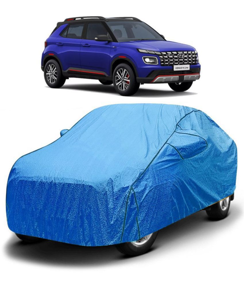     			GOLDKARTZ Car Body Cover for Hyundai All Car Models With Mirror Pocket ( Pack of 1 ) , Blue