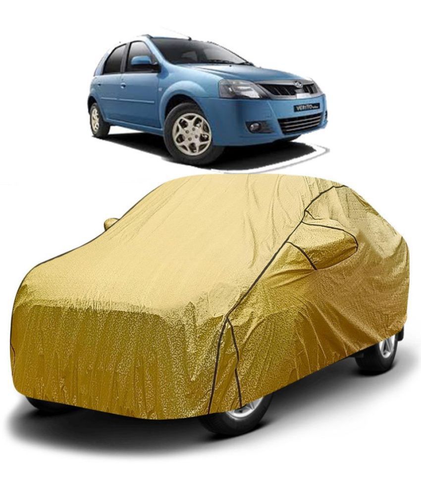     			GOLDKARTZ Car Body Cover for Mahindra Verito With Mirror Pocket ( Pack of 1 ) , Golden