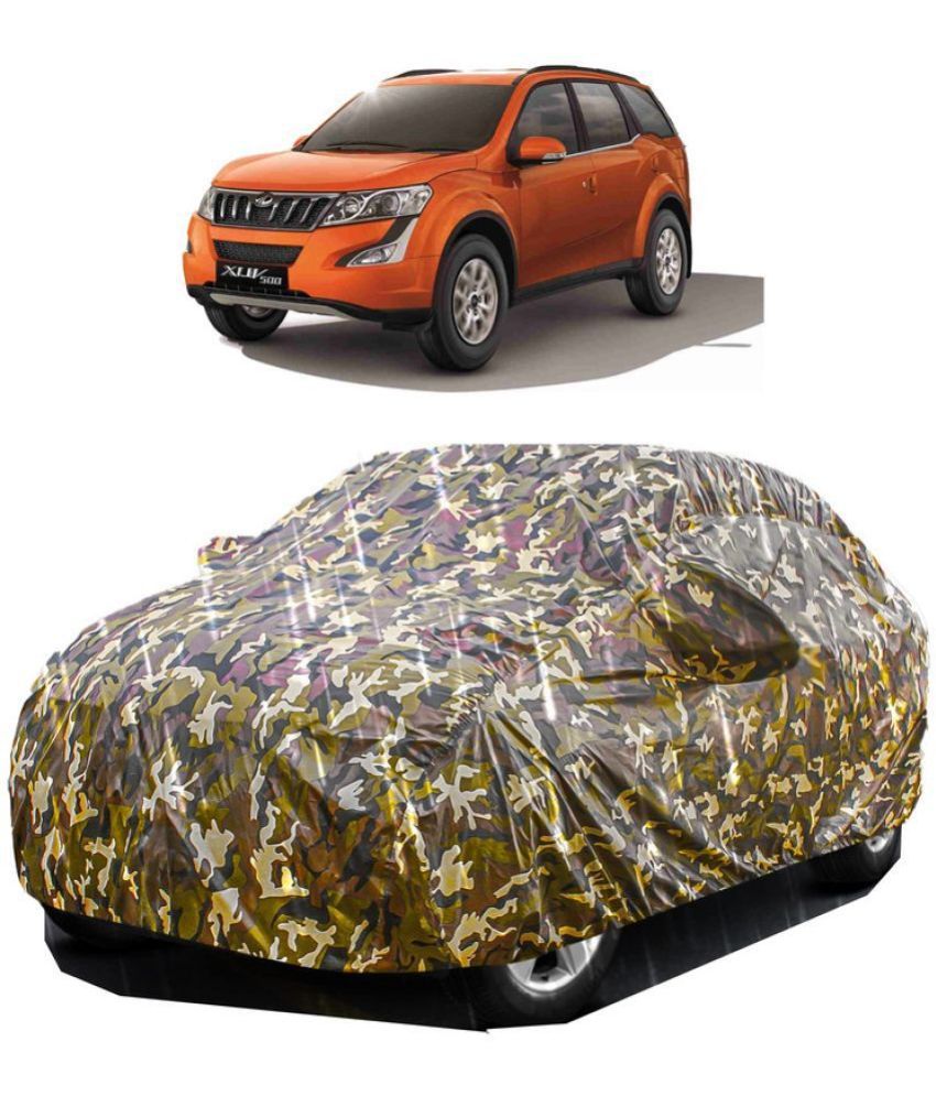     			GOLDKARTZ Car Body Cover for Mahindra XUV500 With Mirror Pocket ( Pack of 1 ) , Multicolour