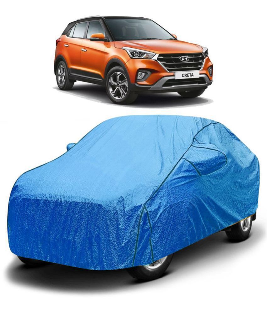     			GOLDKARTZ Car Body Cover for Hyundai Creta With Mirror Pocket ( Pack of 1 ) , Blue