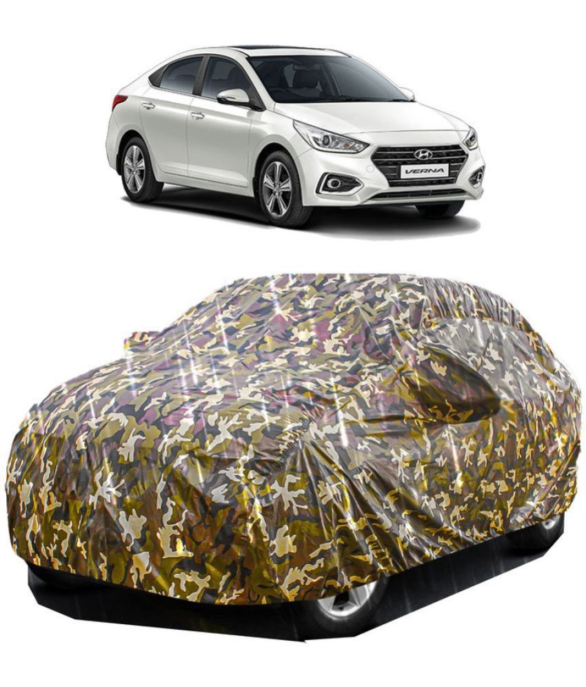     			GOLDKARTZ Car Body Cover for Hyundai Verna With Mirror Pocket ( Pack of 1 ) , Multicolour