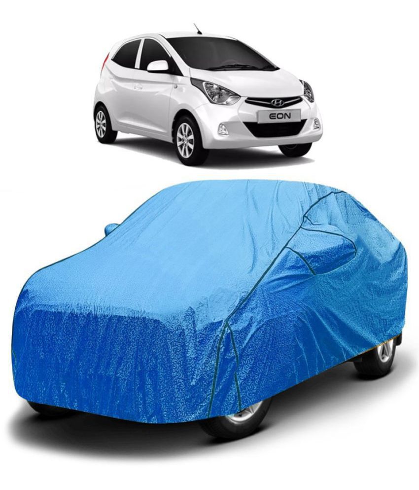     			GOLDKARTZ Car Body Cover for Hyundai Eon With Mirror Pocket ( Pack of 1 ) , Blue