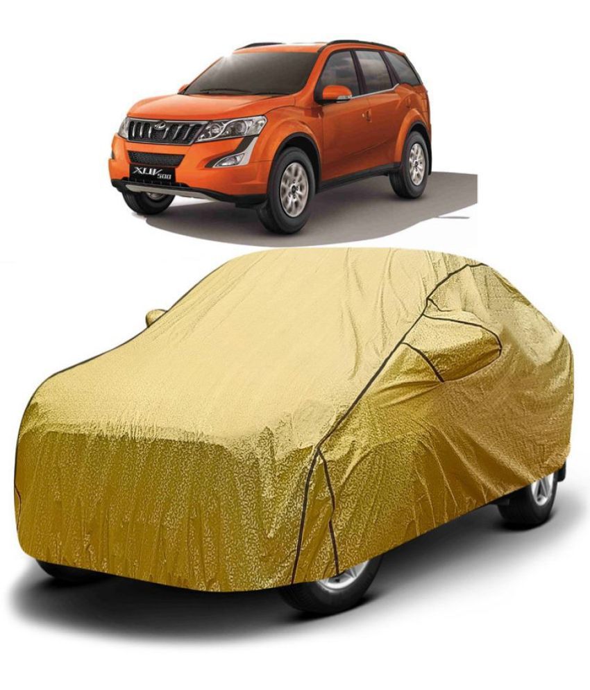     			GOLDKARTZ Car Body Cover for Mahindra XUV500 With Mirror Pocket ( Pack of 1 ) , Golden