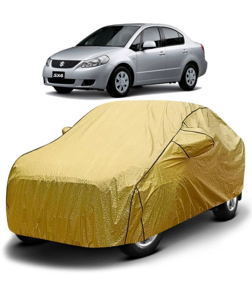     			GOLDKARTZ Car Body Cover for Maruti Suzuki SX4 With Mirror Pocket ( Pack of 1 ) , Golden