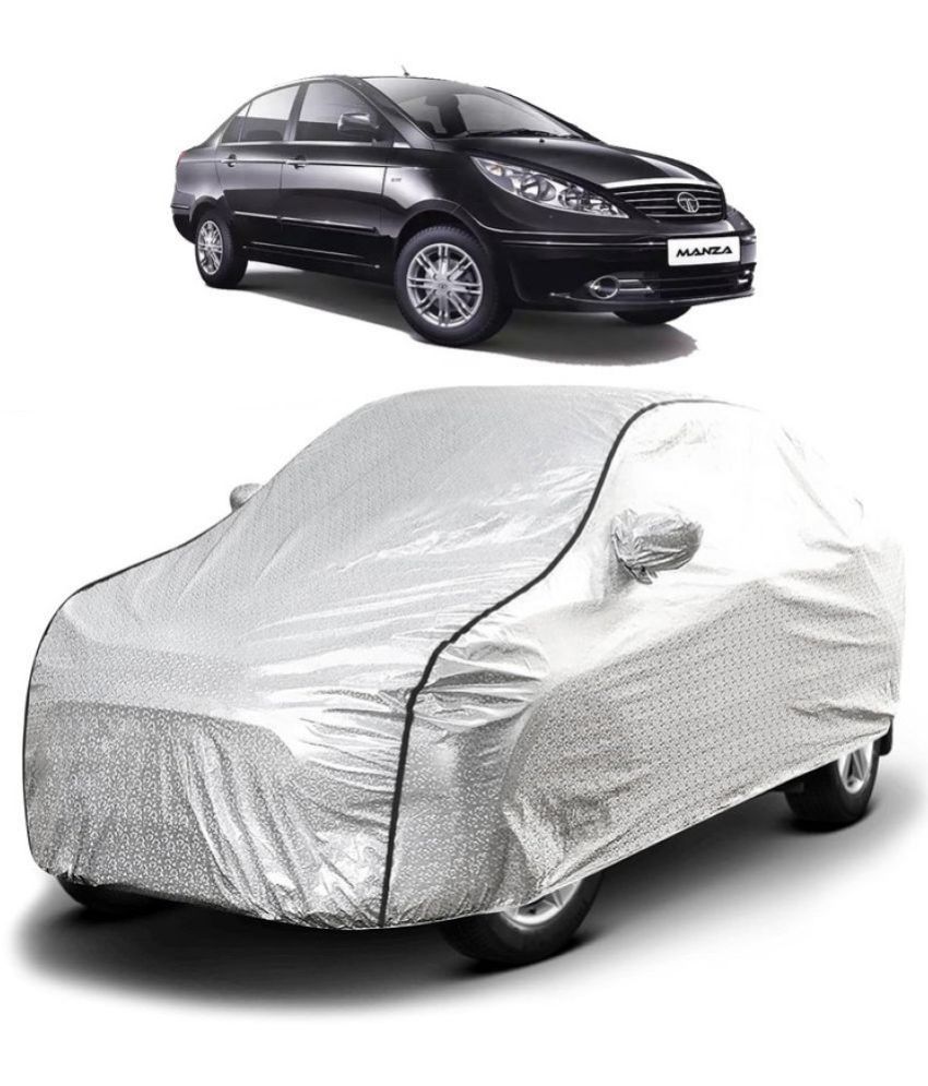     			GOLDKARTZ Car Body Cover for Tata Manza With Mirror Pocket ( Pack of 1 ) , Silver