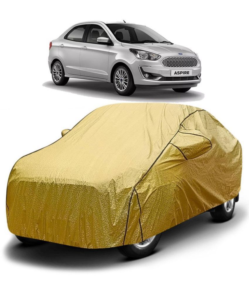     			GOLDKARTZ Car Body Cover for Ford Figo Aspire With Mirror Pocket ( Pack of 1 ) , Golden