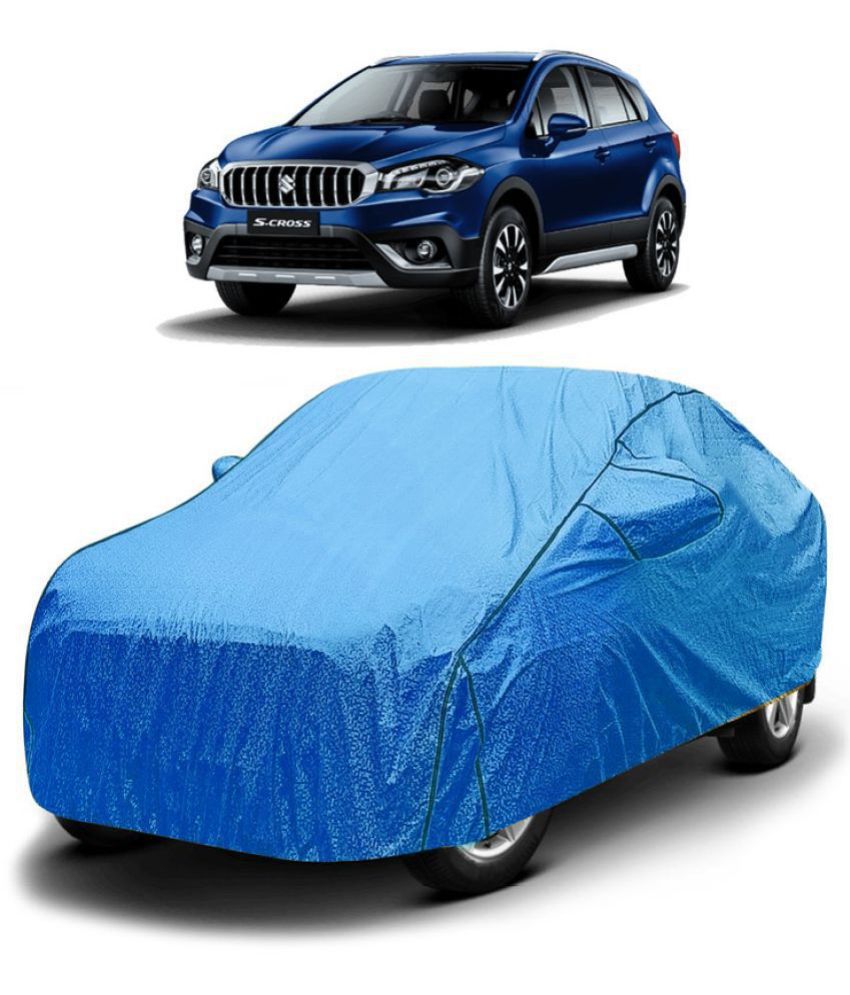     			GOLDKARTZ Car Body Cover for Maruti Suzuki S-Cross With Mirror Pocket ( Pack of 1 ) , Blue