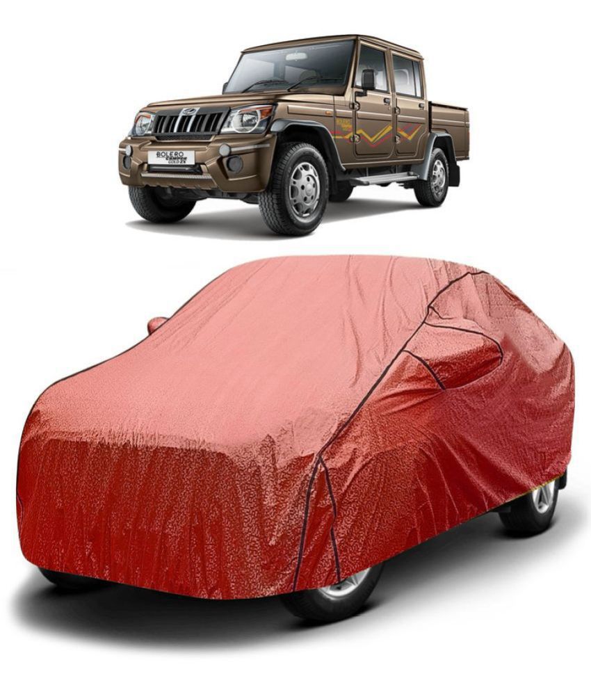     			GOLDKARTZ Car Body Cover for Mahindra Bolero With Mirror Pocket ( Pack of 1 ) , Red