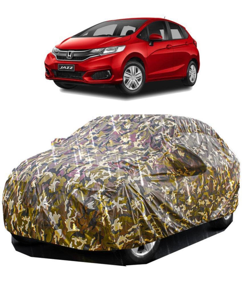     			GOLDKARTZ Car Body Cover for Honda Jazz With Mirror Pocket ( Pack of 1 ) , Multicolour