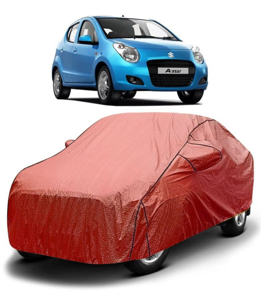     			GOLDKARTZ Car Body Cover for Maruti Suzuki A-Star With Mirror Pocket ( Pack of 1 ) , Red