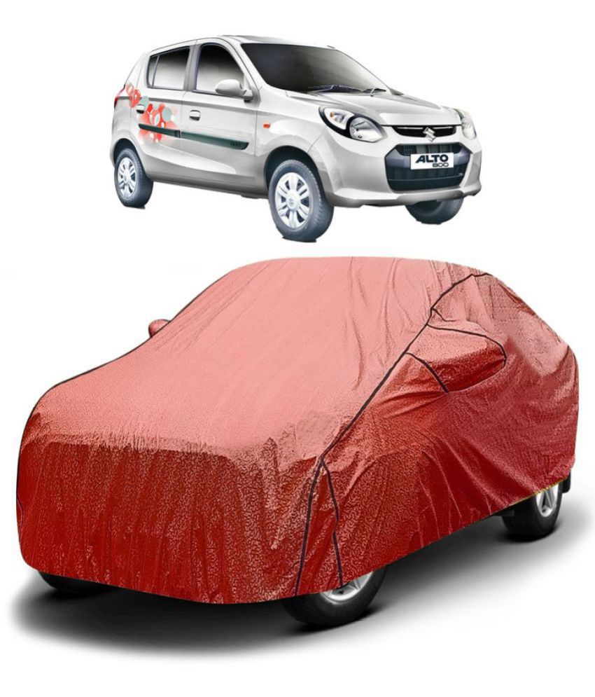     			GOLDKARTZ Car Body Cover for Maruti Suzuki Alto 800 With Mirror Pocket ( Pack of 1 ) , Red