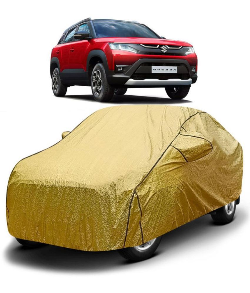     			GOLDKARTZ Car Body Cover for Maruti Suzuki Vitara Brezza With Mirror Pocket ( Pack of 1 ) , Golden