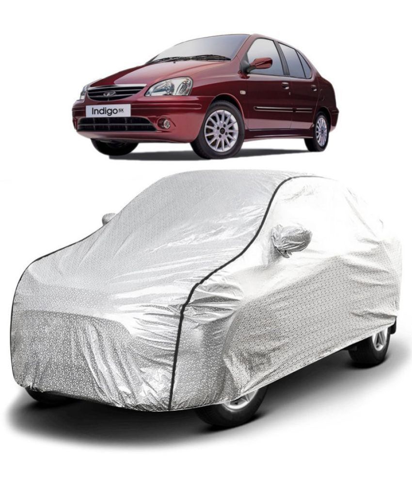     			GOLDKARTZ Car Body Cover for Tata Indigo With Mirror Pocket ( Pack of 1 ) , Silver