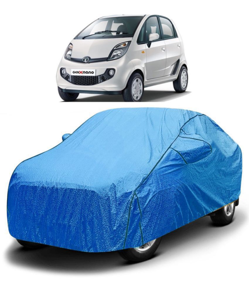     			GOLDKARTZ Car Body Cover for Tata Nano With Mirror Pocket ( Pack of 1 ) , Blue