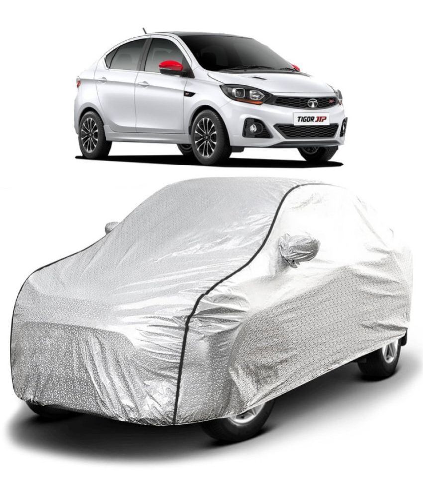     			GOLDKARTZ Car Body Cover for Tata Tigor With Mirror Pocket ( Pack of 1 ) , Silver