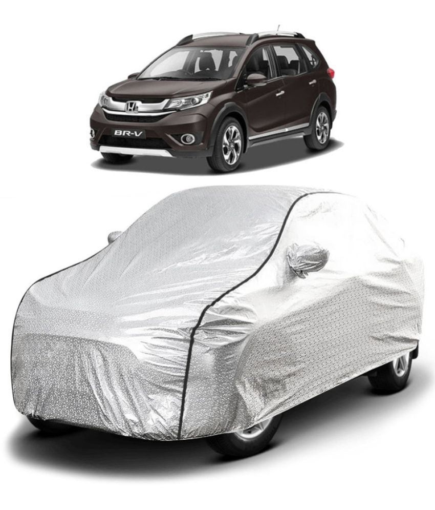     			GOLDKARTZ Car Body Cover for Honda BRV With Mirror Pocket ( Pack of 1 ) , Silver