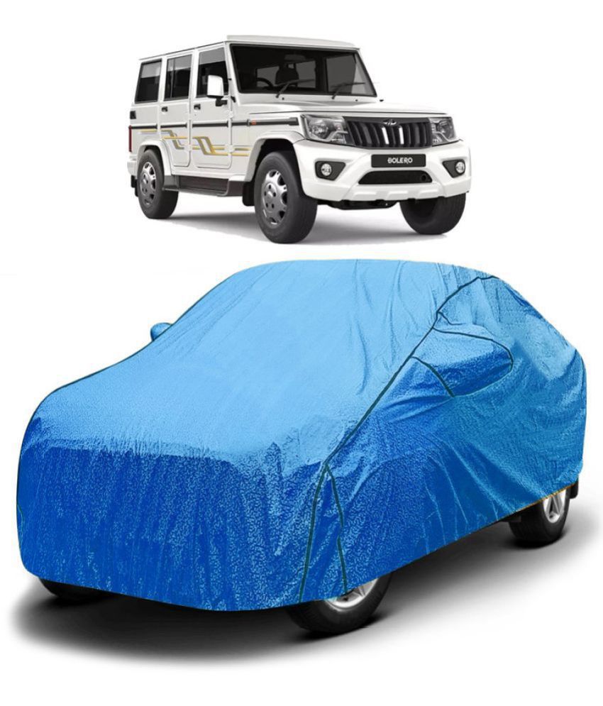     			GOLDKARTZ Car Body Cover for Mahindra Bolero With Mirror Pocket ( Pack of 1 ) , Blue