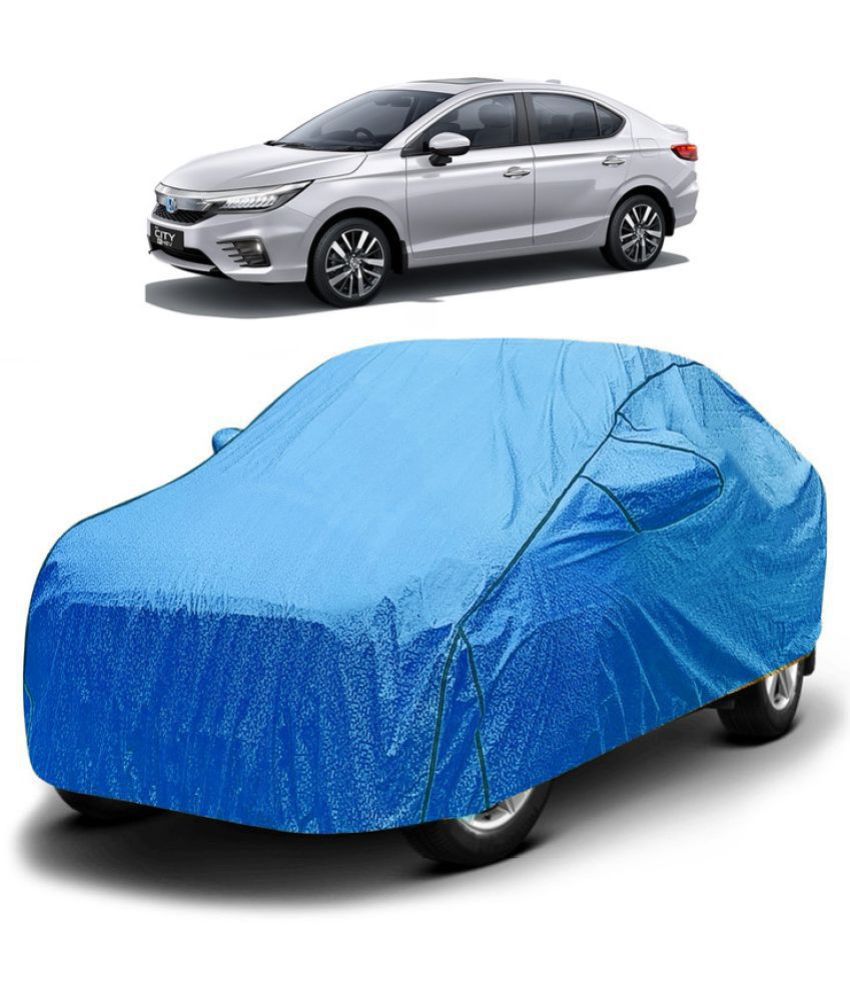     			GOLDKARTZ Car Body Cover for Honda City With Mirror Pocket ( Pack of 1 ) , Blue