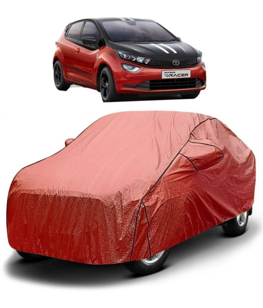     			GOLDKARTZ Car Body Cover for Tata All Car Models With Mirror Pocket ( Pack of 1 ) , Red