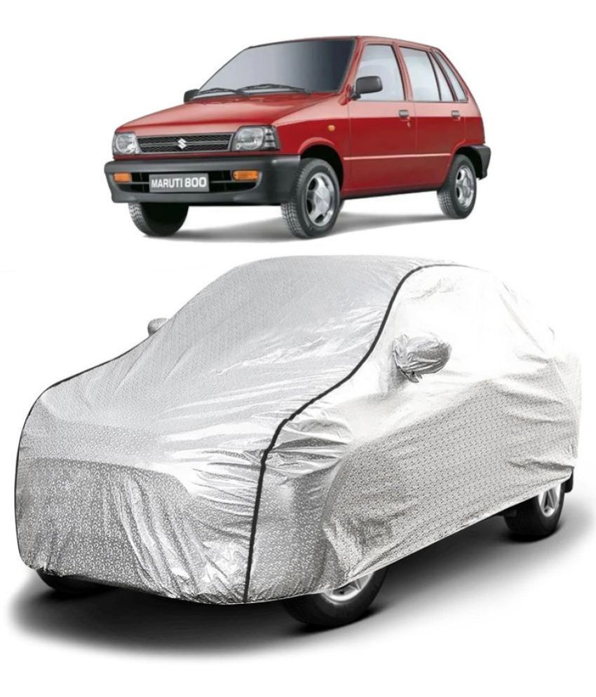     			GOLDKARTZ Car Body Cover for Maruti Suzuki 800 With Mirror Pocket ( Pack of 1 ) , Silver