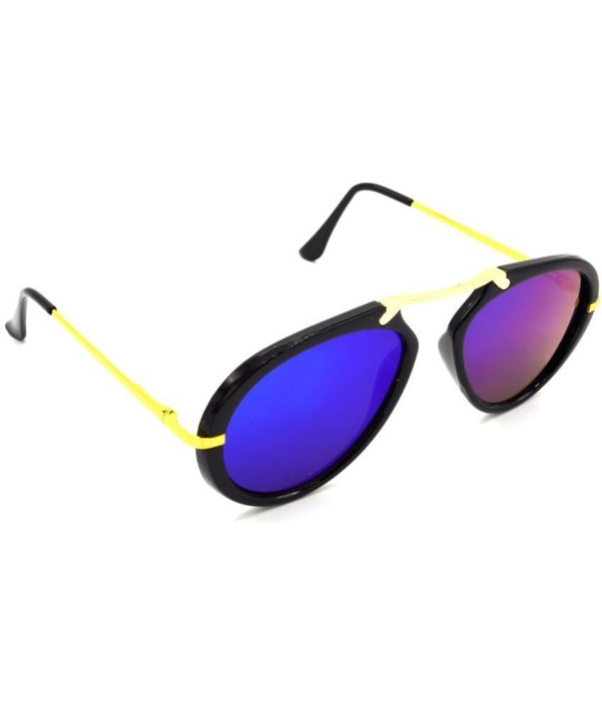     			Hrinkar Gold Oval Sunglasses ( Pack of 1 )