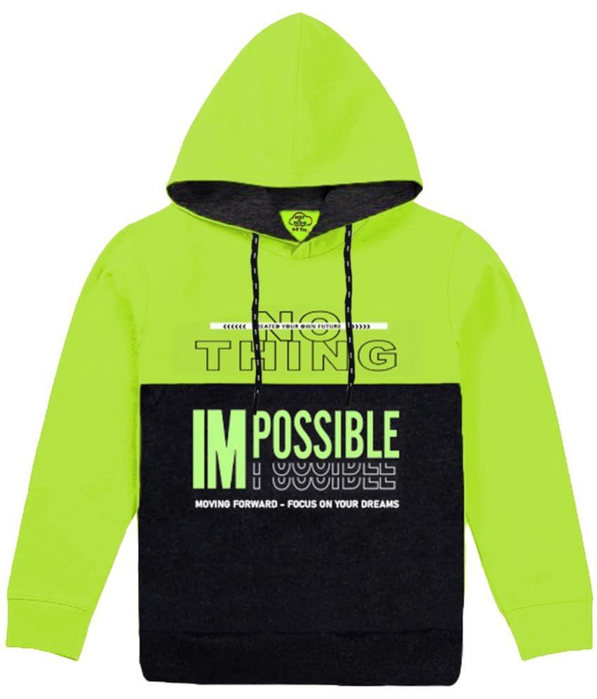     			MIST N FOGG Neon Green Cotton Blend Boys Sweatshirt ( Pack of 1 )