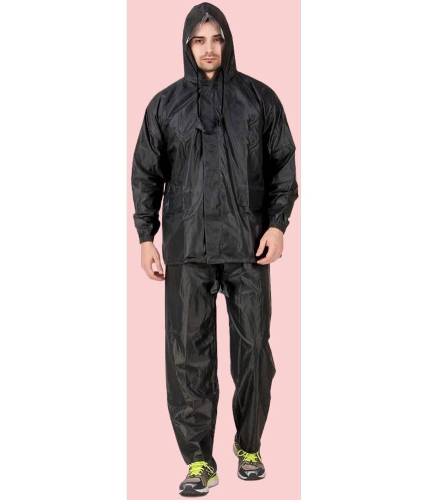     			PP Kurtis Black Polyester Men's Rain Suit ( Pack of 1 )