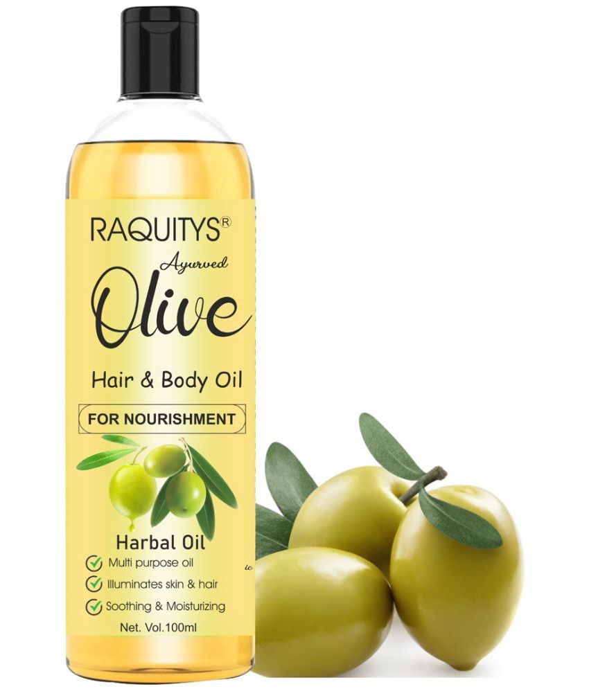     			RAQUITYS Cold Pressed Olive Oil For Skin, Hair, & Massage Hair Oil 100ML