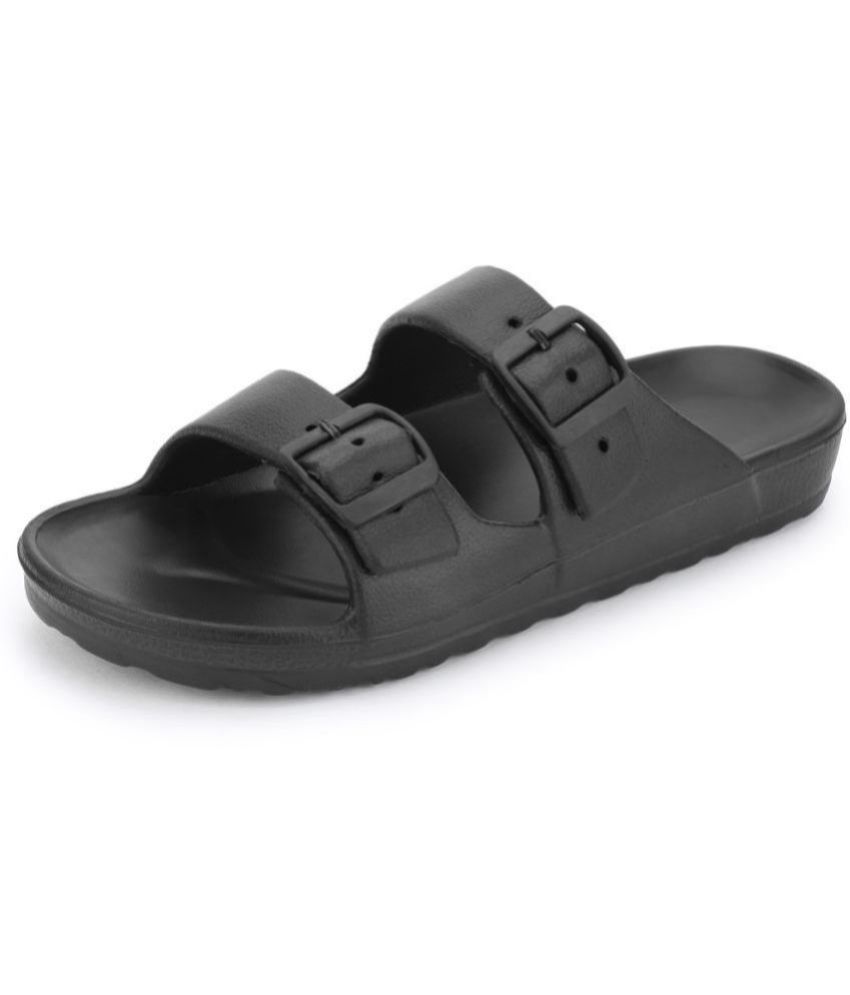     			Richale Black Men's Slide Flip Flop