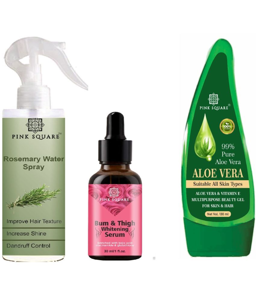     			Rosemary water Hair Spray for Hair Regrowth (100ml), Bum and Thigh Serum for Remove Blackness (30ml) & Aloe vera Gel (100ml) Combo of 3