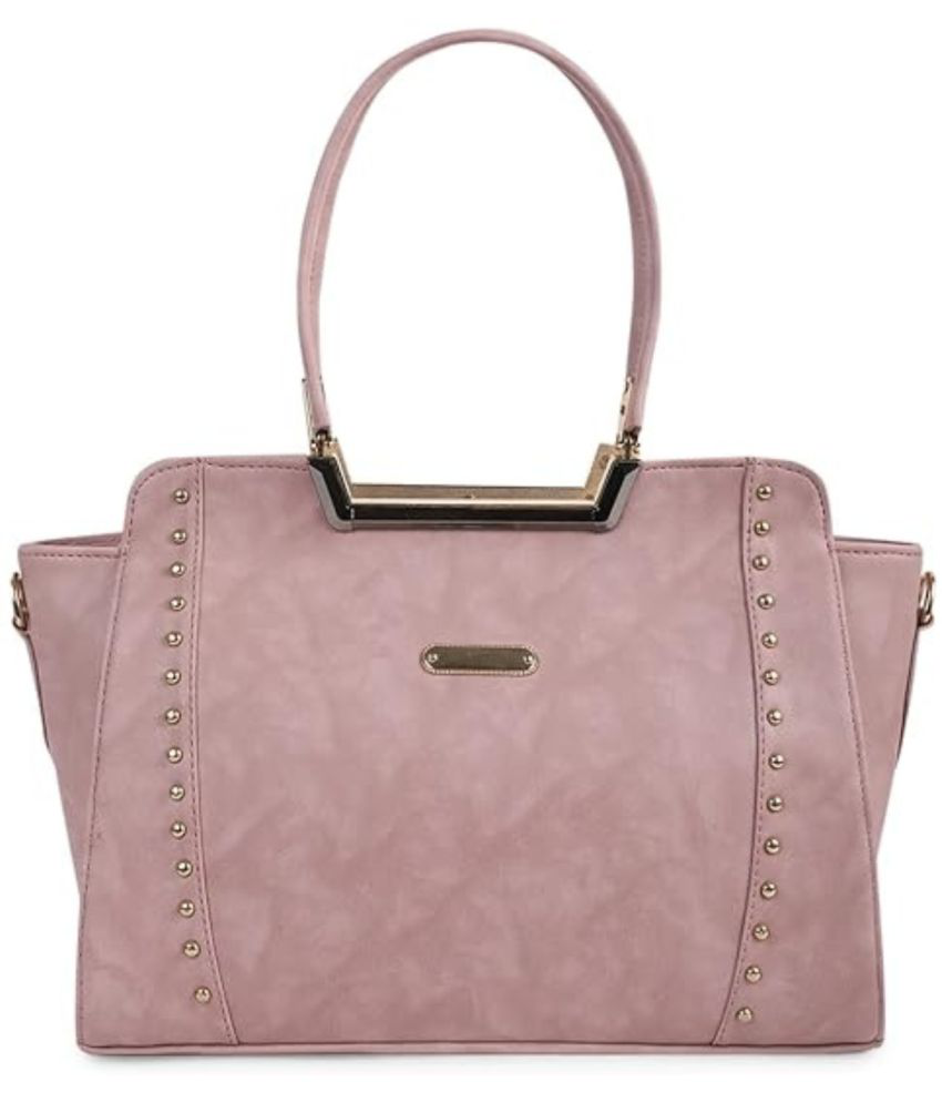     			The Mini NEEDLE Pink Faux Leather Shoulder Bag