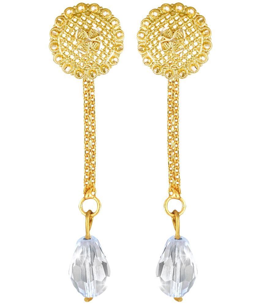     			Vighnaharta Golden Drop Earrings ( Pack of 1 )