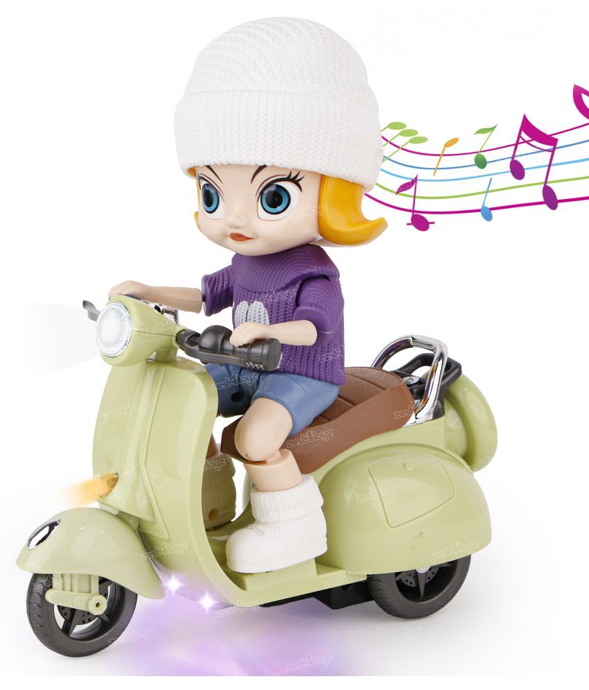     			Zest 4 Toyz Musical Tricycle Toy for Kids 360 Degree Rotating with Light & Music Sound Educational Interactive and Fun Motorcycle Suitable for 1+ Years Boys & Girls(Pack of 1) Multicolor …