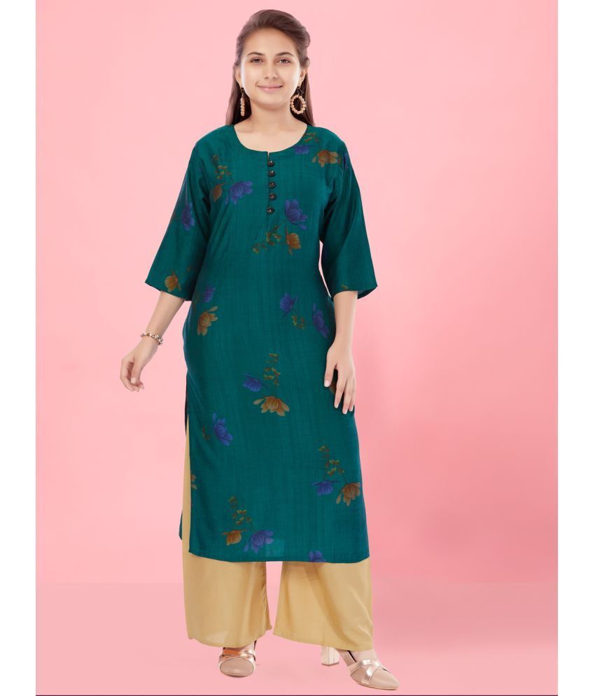     			Aarika Green Cotton Girls Kurti ( Pack of 1 )